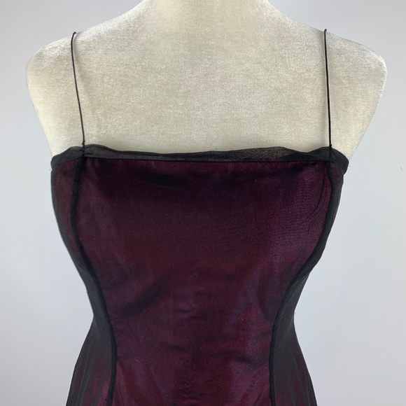 Tahari Sz 8 Formal Dress Silk Purple Beading Semi - Picture 4 of 8